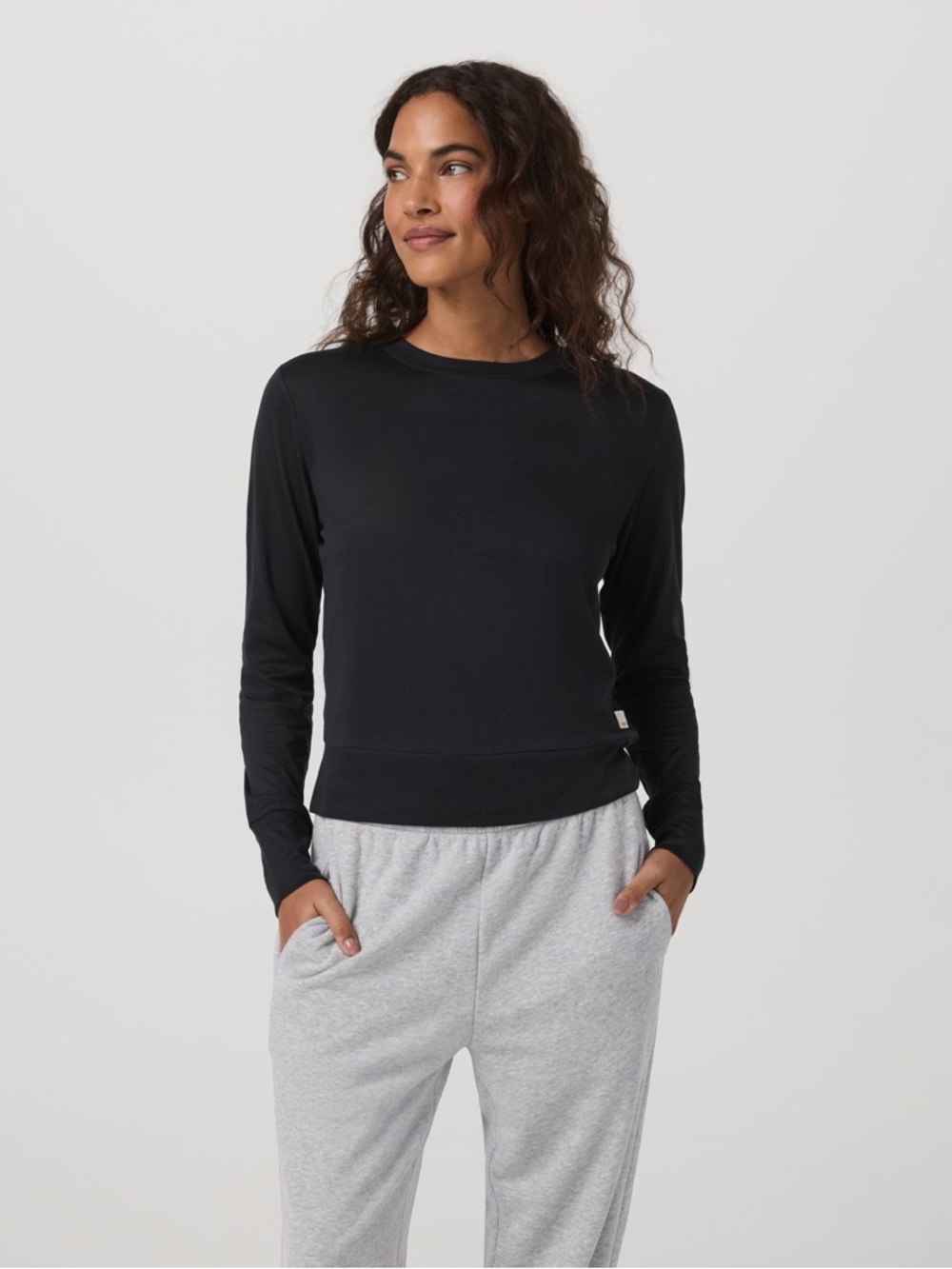 Vuori Daydream Crew Long Sleeve Medium Black